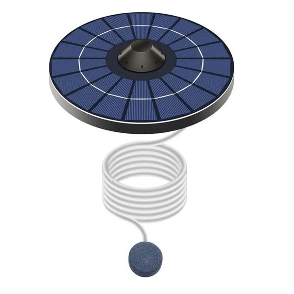 Solar Luftpumpe/Sauerstoffmator für Fischtank und Teich Solar Aquarium Air Pump Pool mit Luftblasensteinen 240426