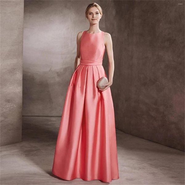 Partykleider leichte elegante für Frauen 2024 Pink Gala Kleid formelle Anlässe besonderer Ereignisse Rückenless Crosscl-678