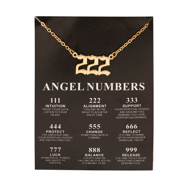 Novo moderno liga de moda ouro cor de sorte números de anjo desejado 777 colar de pendente para mulheres joias de aniversário de presente de menina 111-999