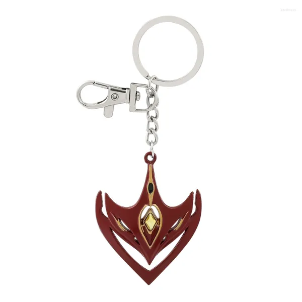 Keychains Game Genshin Impact KeyChain Cosplay Tartaglia Mask Metal Badge Pingente Backpack Tecler Key Acessórios de joias