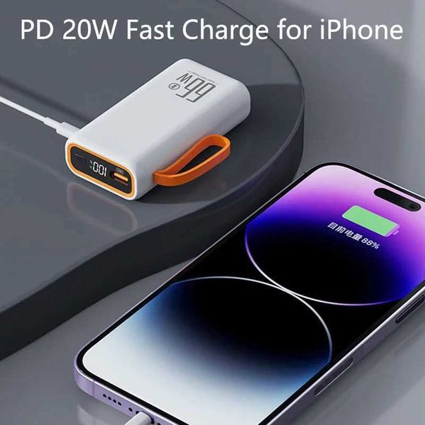 Power Bank Power Bank Bank Bank 50000MAH 66W Super Fast Fasting Ared Battery Charger, подходящее для Huawei Mate40 P50 iPhone 14 13 Portable PowerBank J24