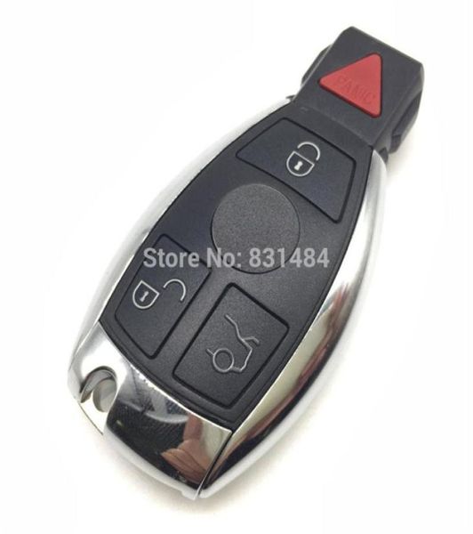 4 Knöpfe Remote Smart Car Key Case Shell Logo für Mercedes Benz E550 ML350 SL65 E63 G55 AMG R350 S600 C300250C9027131 enthalten