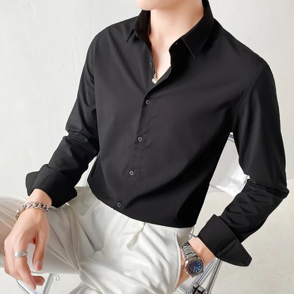 Benutzerdefinierte Shirts für Männer maßgeschneiderte Anzüge lässig Mode Slim Fit Business Shirts Männer Langärmele koreanische Stil Kleidung S-XL 240423