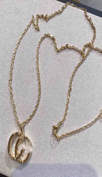 Material de bronze de alta qualidade Colar de cadeia longa em ouro 18k Bated for Women Wedding Jewelry Gift PS36794199821
