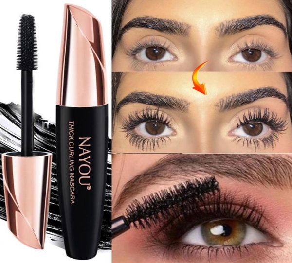 Новые 4D Silk Fiber Lash Mascara Водонепроницаемое керлинг 3D MASCARAS для разгибания ресниц Черный толстый удлиняющий ресницы Cosmetics 15540737