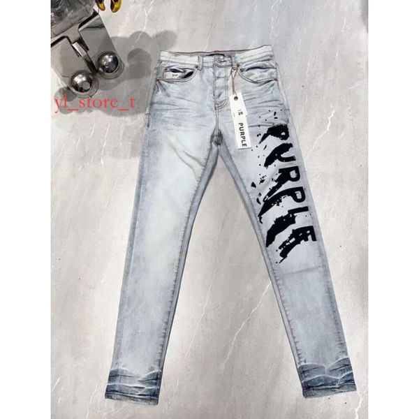 Jeans viola maschi maschi jeans jeans maschi magri magli designer di lusso denim pantalone intrecciato uomo strappato jeans viola jeans di alta qualità jeans viola jeans kid 5420