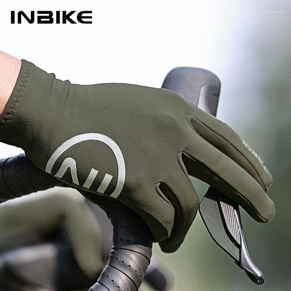 Luvas de ciclismo Bicicleta de inverno para homens MTB com tela sensível ao toque com acessórios de corrida de bicicleta completa acolchoada