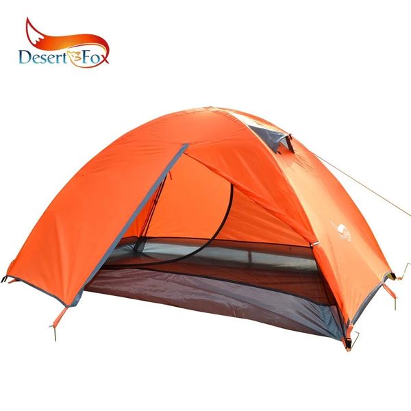 Desert Fox Zoubacking Tenda di 2 persone Tende a doppio strato Cammello 4 stagioni Waterproof Travel portatili leggeri traspiranti 240422