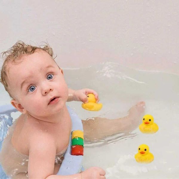 Bebek banyo oyuncakları 5 adet lastik ördek banyo oyuncakları sarı mini ördekler float ördek bebek banyosu oyuncak duş partisi, çocuklara erkek kız için hediye