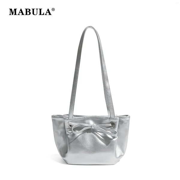 Сумки для плеча Mabula pu кожаная бабочка мода мода женщина сумка серебряная квадрат простая дамская сумочка стильная овоща