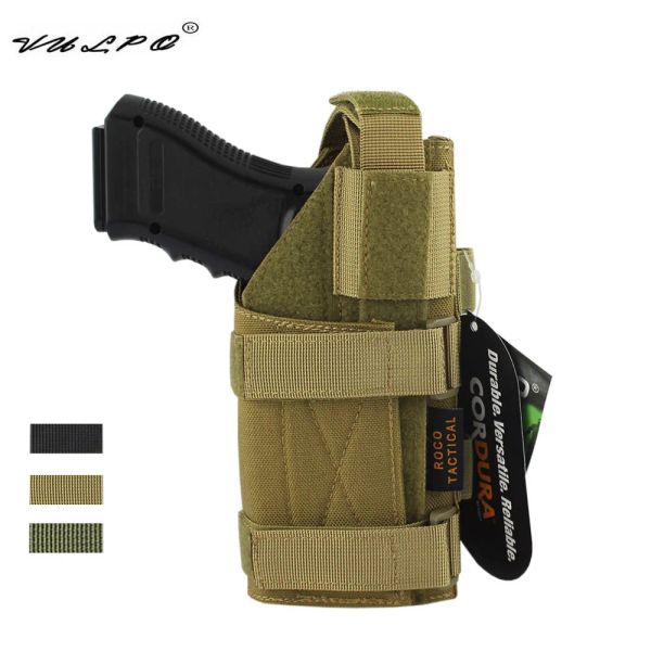 Кошачьи коралы на кобуру для пистолета Molster Molster Molle Molle и 9 -миллиметровый мешочек для M9 1911 Glock CZ SIG P220 HICAPA и т. Д.