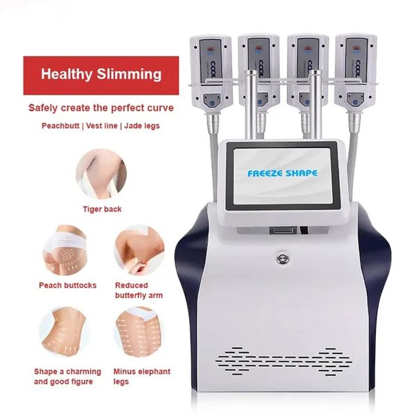 Mais vendidos Cryolipolys Cool Pads Contorno do corpo com 4 pás Redução de gordura Corpo Slimming Cryo Freeze Cryolipolys Machine