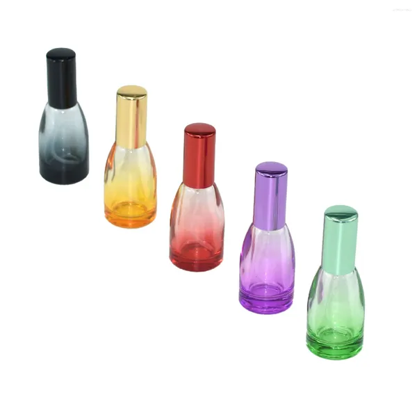 Garrafas de armazenamento parfume garrafa de vidro 13 ml de recipientes de cosméticos vazios Mini spray reabastecido portátil com deslizamento de atomizador de papel alumínio