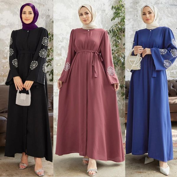 Abbigliamento etnico abito arabo delle donne mediorientali abiti arabi musulmani pesanti miglia un chiodo diamante elegante abaya a lungo