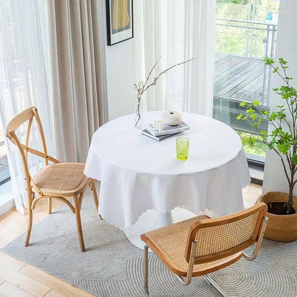 Masa bezi polyester masa örtüsü mutfak restoran partisi tatil dekorasyonu düz renkli masa örtüsü doğal kumaş