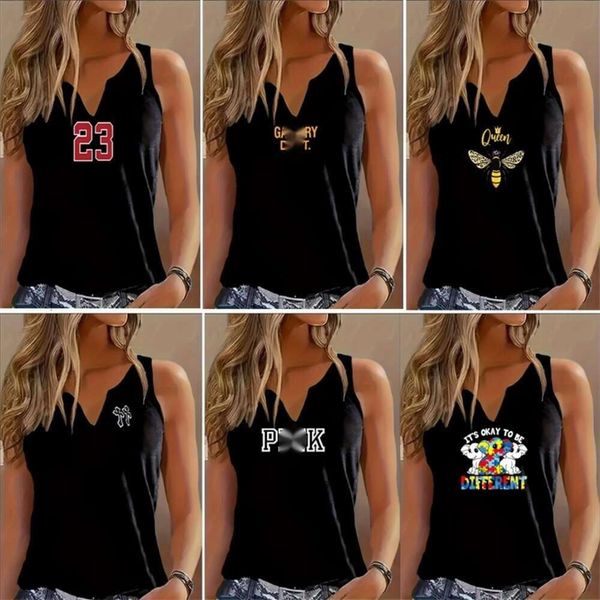 Nuovo giubbotto estate dolce e piccante corta a V-Neck Racerback Top con canotta sospesa per le donne