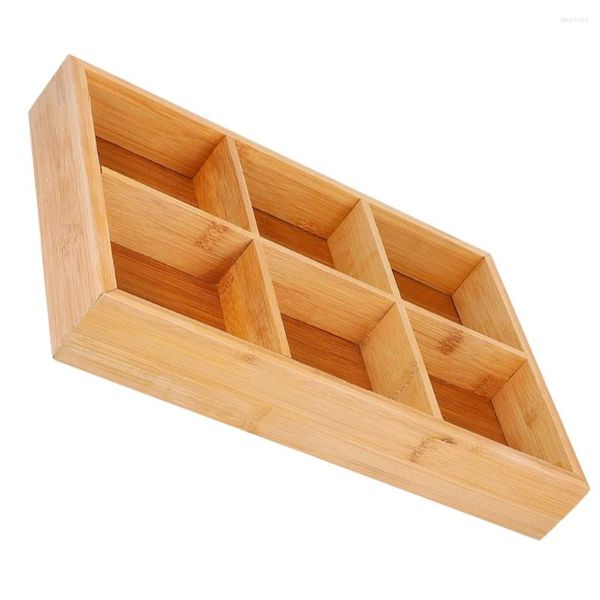 Set di stoviglie SET BAMBOO Box Cracker Bread Part Plate Homehold Display di stoccaggio del desktop Display