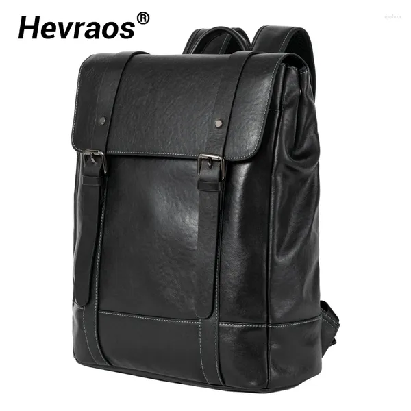 Mochila Mochila Multifuncional Vintage Homens Debumizados Bolsas de Luxo Mochilas de Couro Viagem Moda de Moda de 15,6 polegadas