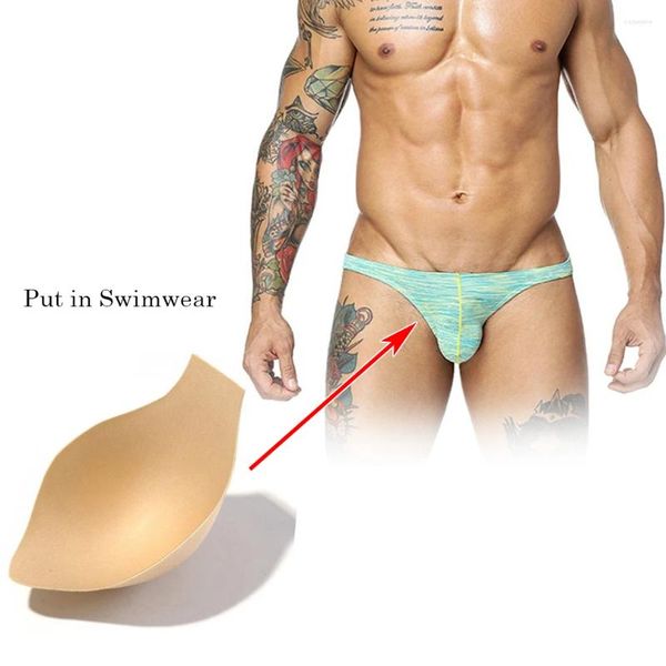 Underpants Sponge Cup Enhancer Männer Unterwäsche Slips sexy schwule Penis Beutel Pad vorne gepolstert Gesäß Badebekleidung Push Up für Jungen