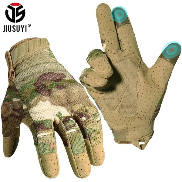 Camo Touchscreen Multicam Tactical Full Finger Gloves Armee Militär Airsoft Paintabll Schießarbeit Schutz