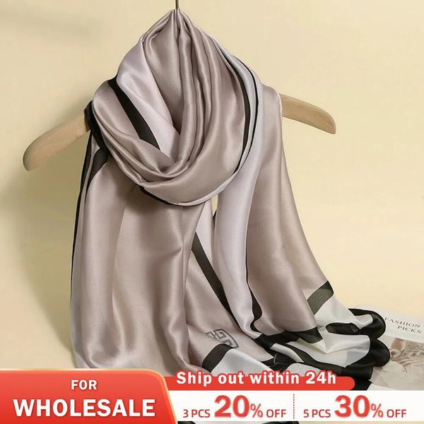 90180см Женщина Шелковые шарфы Дизайнер печати на заказ