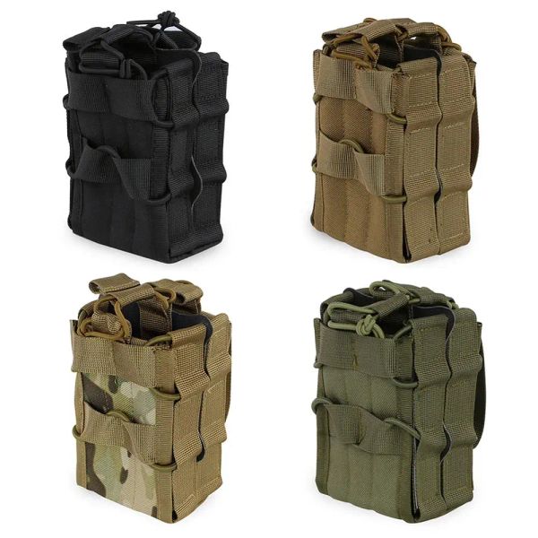 Holsters MOLLE SISTEMA DOPPIO MAGGIOR CASA TATTICA AK 7.62 M4 5.56 Accessori per caccia al fucile Paintball Carta militare