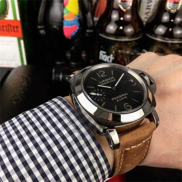 Panerei Tubmersible Watches Panerei Swiss Watch Sneak Serie SCHWISSE Automatische Bewegung Sapphire Mirror 44 mm importiertes Cowhide Watchband Marke Italien des 07OS