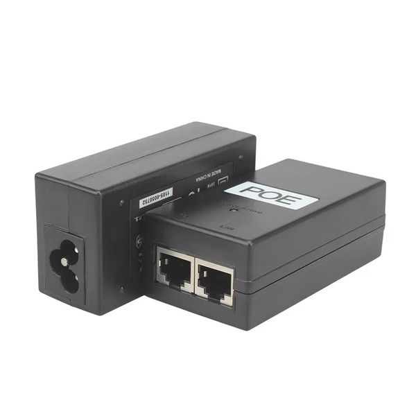 24V/48V 0.5A/1A Desktop Poe Power Iniettore Adattatore Ethernet Adattatore Surveillance CCTV per alimentazione della fotocamera IP per alimentazione per la fotocamera IP