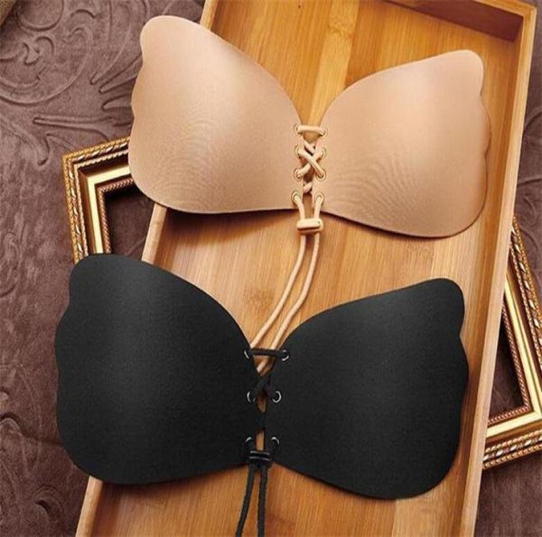 Женщины невидимых бюстгальтеров Bra Nubra Butterfly Wing Invisible Bras pushup беспрепятственный бретелек без обратной лифчики для лифчика без клейкой лифчики на невидимой B4176069