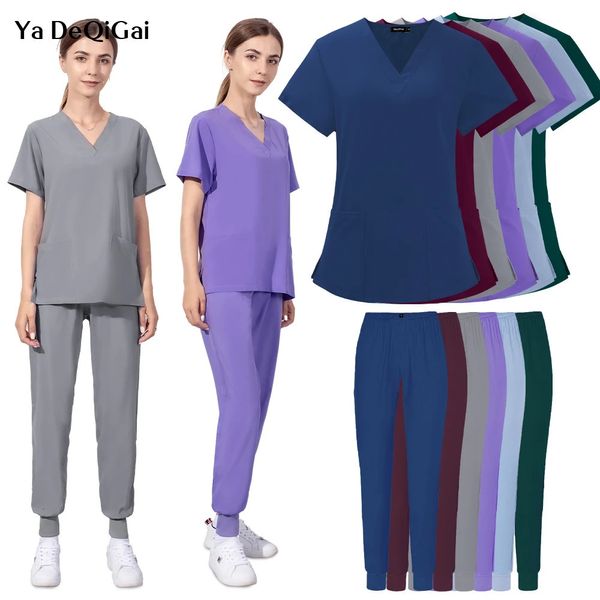 Donne all'ingrosso indossano scrub Sumb Suit Ospedale Documento di lavoro uniforme Multicolor UniSex Uniform Nurse Accessori 240410