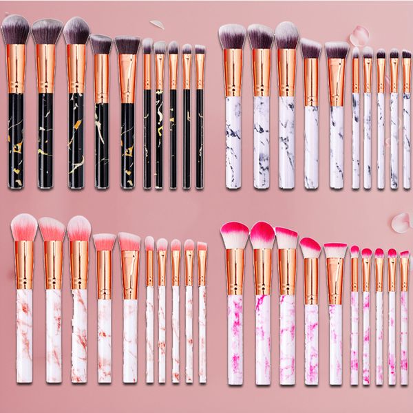 Luxusmarken -Make -up Pinsel runden Eimer 10pcs/Set Cosmetic Tool Pinsel Erröten Sie Lidschattenpalette Auge und Gesichtspinsel Make -up -Werkzeuge Originalqualität Super schön