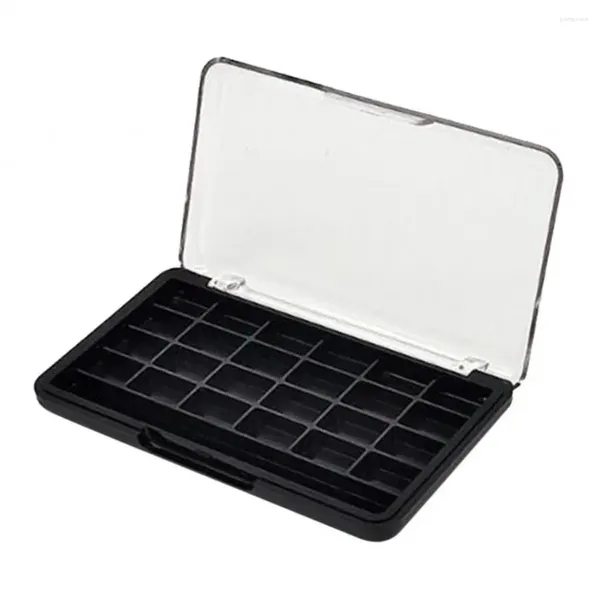 Escovas de maquiagem Organizador de armazenamento cosmético transparente com tamanho compacto de suporte de pincel preto
