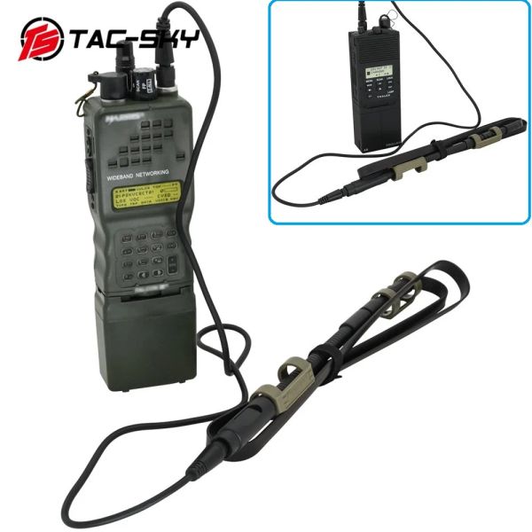 Acessórios Tacsky AN/PRC 148 152 Twoway Radio Virtual Model Simulation Shell e Antena PRC Compatível com fones de ouvido táticos