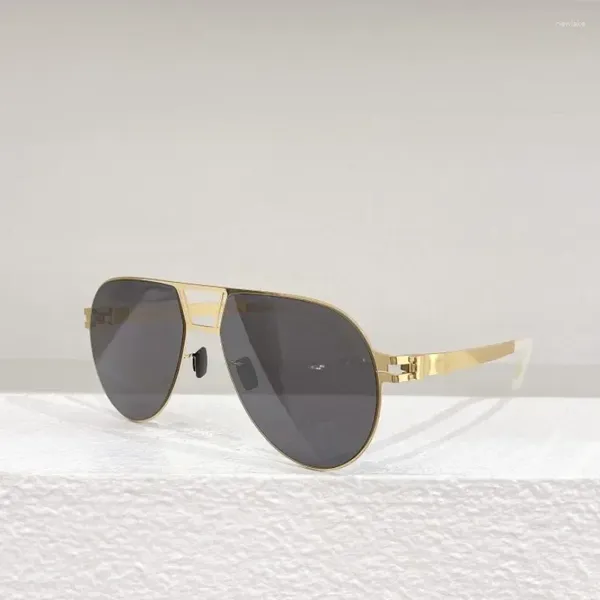 Sonnenbrille 2024 Hochwertige Doppelstrahl-Persönlichkeit Vintage Multicolor für Männer Männer, die schwarze Markendesignerin Sommer Frauen fahren