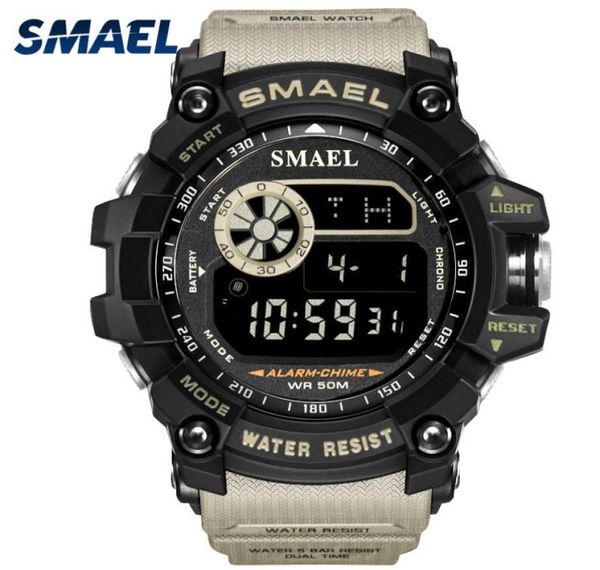 SMAEL MEN MEN WATCHES SEUTIGUNGEN MILITARY ARMY LED DIGITALE Armbandwatch Relogio Masculino Clock Männer Big Dial 8010 Digitale Uhren Sport Outdoor 6981311