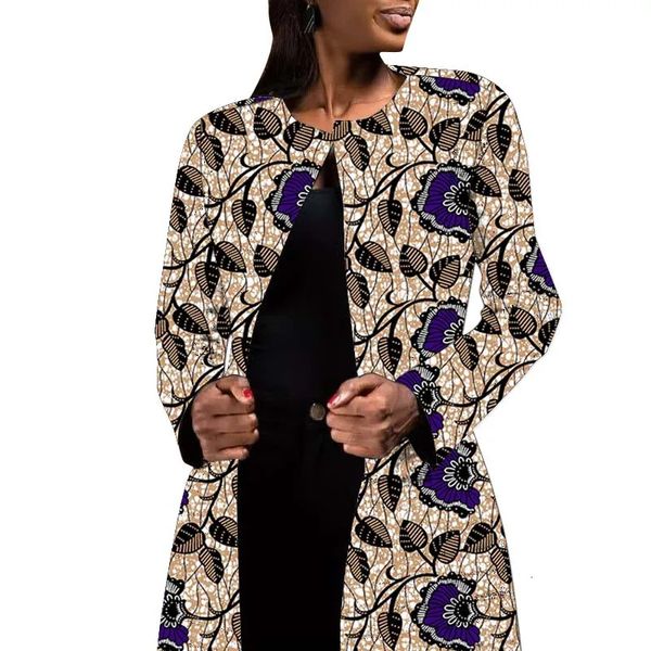 Прибывшие женский пиджак повседневная куртка Ankara Fashion Orignal Design African Print Cardigan Coats Короткая верхняя одежда 240423