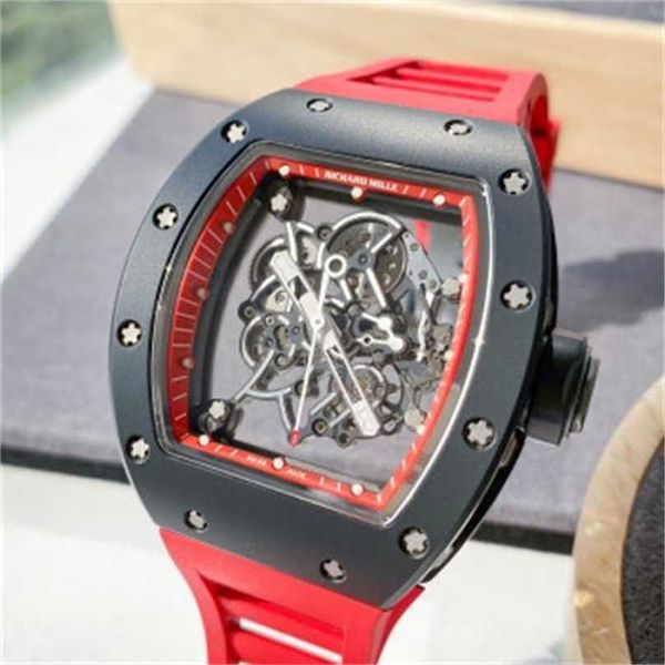 Luxus -Armbanduhr RM Mechanical Automatic Watch Sport Watch RM055 Black Ceramic America Limited Edition Herren Mode Freizeit Sportwache PVFI PVFI