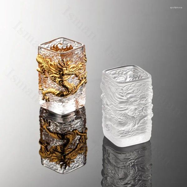 TAGHI CRYSLEL GLAS CAGHT CAGGIO CINA CASE DRAGHE GOLDEN PHOENIX RILASCIO CAPPE CAFFERMATO A PUNFORMATO