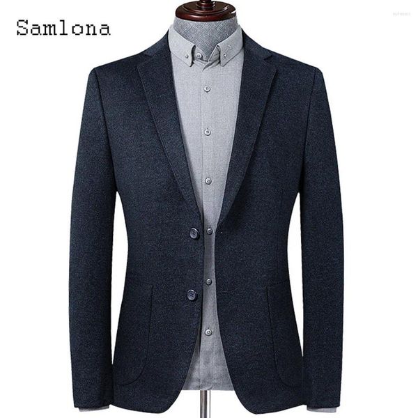 Abiti maschili maschi taglie forti eleganti blazer per matrimoni in stile europeo 2024 giacche di base classiche primavera esterna minimalista