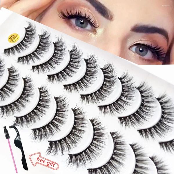 False ciglia 10PAIRS 3D Mink ciglia naturali drammatici finto cils Cils trucco all'ingrosso estensione delle ciglia finta maquiagem maquiagem