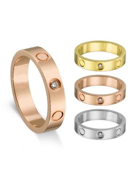 The Magic Rings of Love Ring Word Nail Womens Coppia semplice non sbiadimento con anelli originali di Carriraa