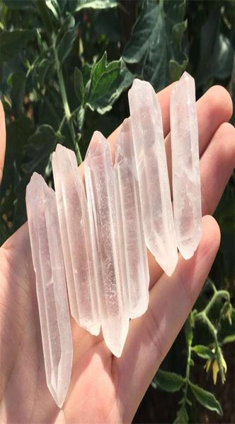 6pcs claros sementes lemurianas quartzo de cristal amostra de reiki curando gemito gemstone Crystal Point Meditação para fazer JE9986224