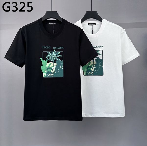 DSQ Phantom Schildkröte kurzärmeligte Baumwoll-T-Shirt mit Bananenbaumdruckmenschen T-Shirts Kurzarm T-Shirts Sommer Hip Hop Tops Tees Streetwear |5644