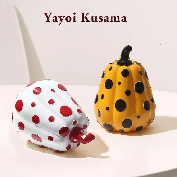 Yayoi Kusama Dot Decorazione di zucca Decorazione creativa Abstract Arte Abstract soggiorno Sopini da letto Regalo per finestre 240425