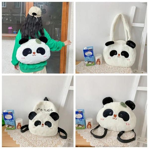 Borse per la scuola zaino per panda animale kawaii in stile coreano Studenti di peluche spalla di grande capacità di fumetti shopping