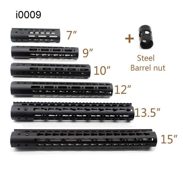 Siyah Anodize 79101213.515 inç Handguard Ray Ücretsiz Şamandıra Anahtarı Mod Dörtlü Demiryolu Montaj Sistemi