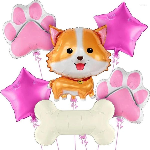 Decorazione per feste 6 pezzi di palloncini per cani cuccioli carini per animali per bambini baby shower 1 ° compleanno