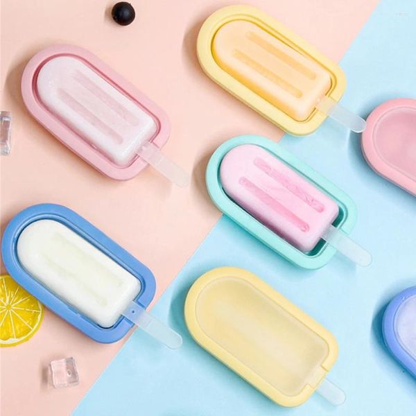 Moldes de cozimento Gelo-lolly mofo fácil de desmirado silicone verão acessórios de cozinha criativa de sorvete de sorvete diy