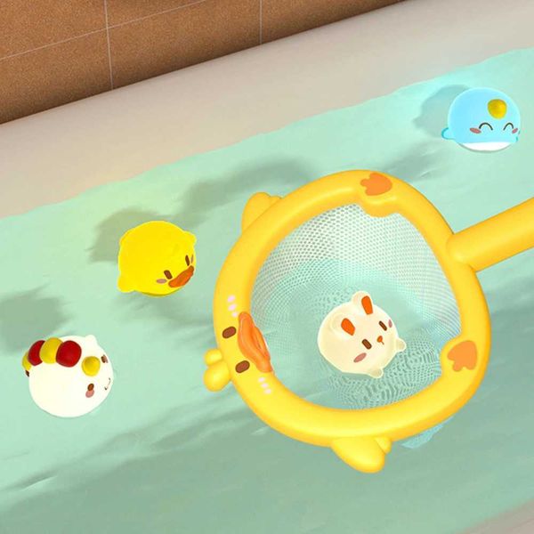 Giocattoli da bagno per bambini a led giocattoli in lutto per bambini simpatici animali da bagno giocattolo nuoto acqua morbida in gomma in gomma anatra luminosa per bambini giocano regali divertenti