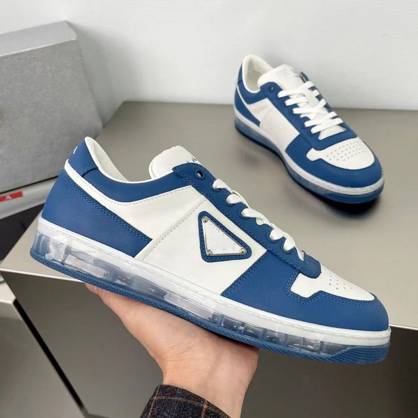 2024 Luxury Men Sneakers Schuhe in der Innenstadt sportlicher Leder Leicht Gummi Sole Low Top Casual Top Design Rabatt Skateboard Walking Man Designer Skate Schuh EU38-46